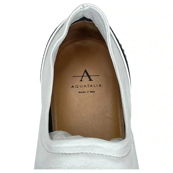 Aquatalia Daelyn Nappa Leather Slip On Hidden Heel Womens Sneakers Size 7.5M - Picture 6 of 12